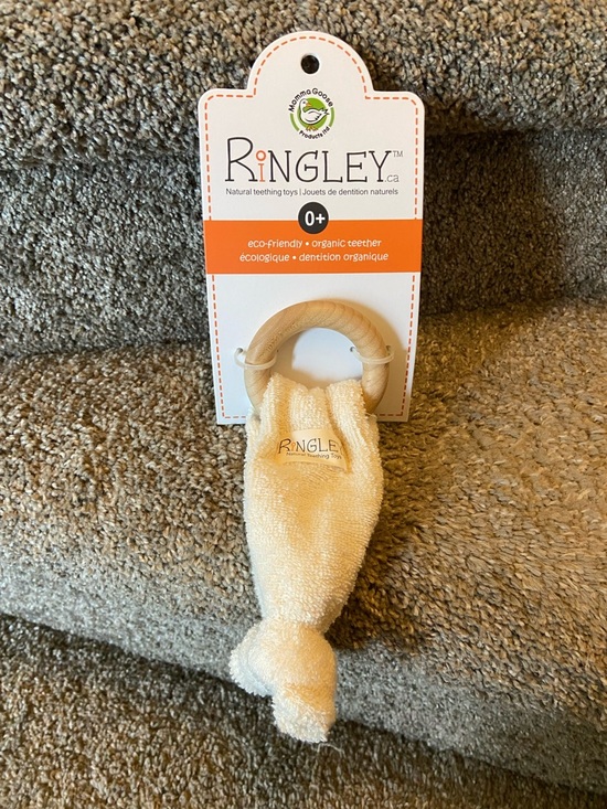 Ringley Other - Organic Baby Teether Ring with Cream Cloth